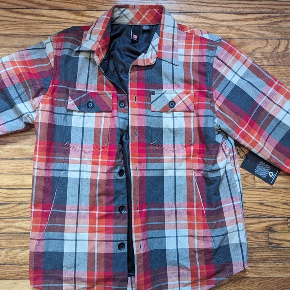 Y2K Element Skateboarding Plaid Lined Flannel - Picture 2 of 4